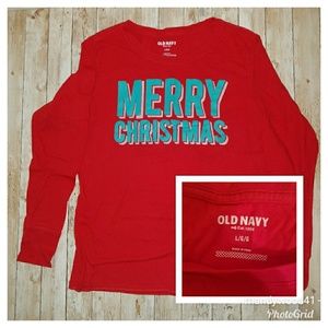 Old Navy Merry Christmas Long Sleeve Shirt